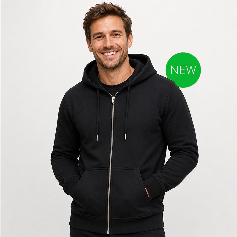 Black ZIPPED Hoodie
